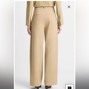 VINCE Pleated Stretch Cotton Pants